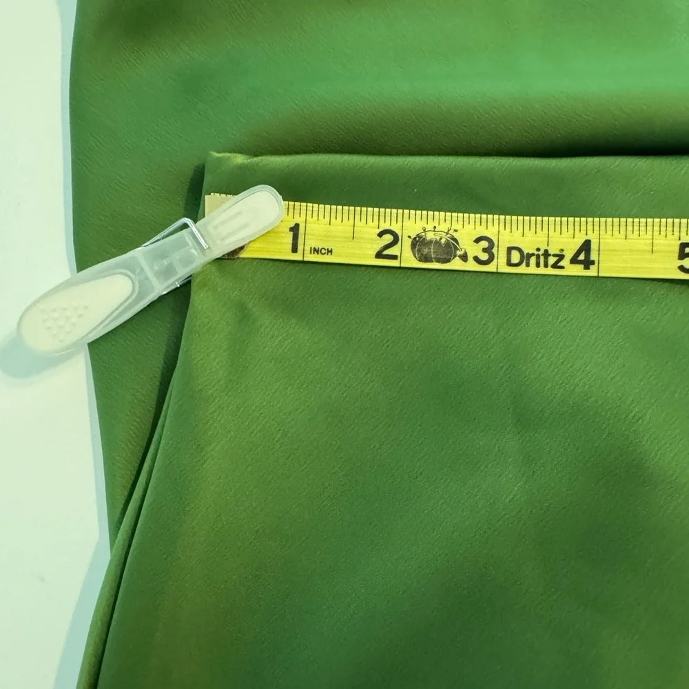 Fun Green Skirt with Fringe and side slit. NWT  size S - Picture 9 of 14